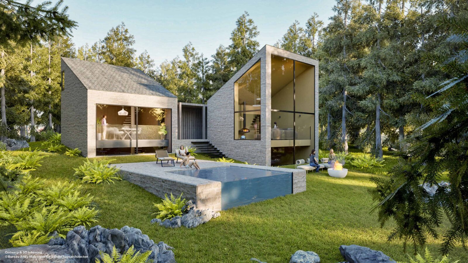 Bostuin met vakantiewoning