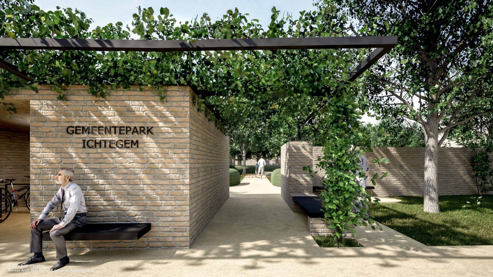 Bus stop with covered bicycle parking Ichtegem
